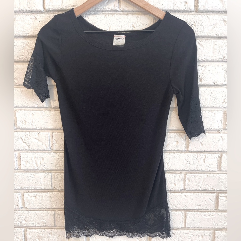 Free People Intimatley Black Top